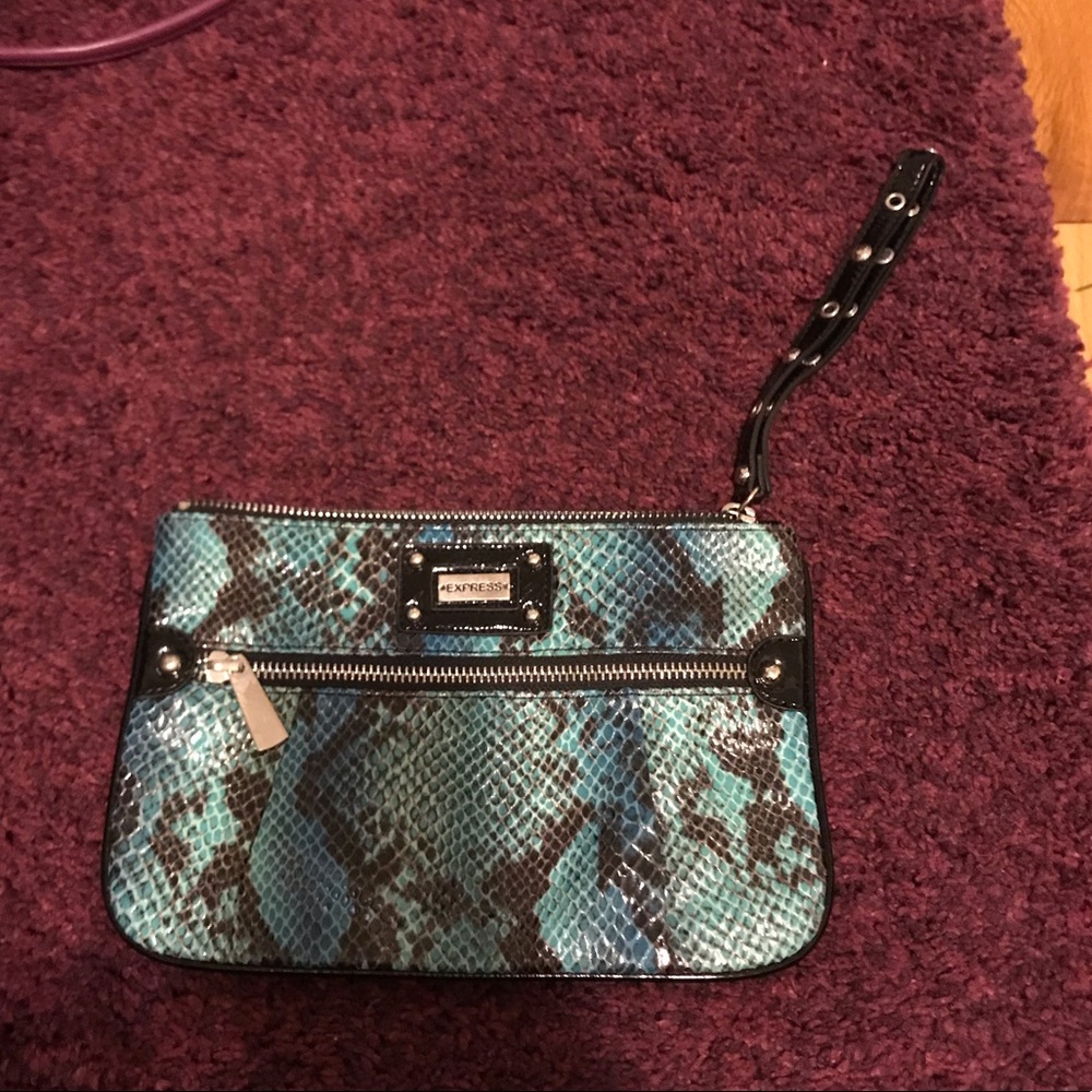 Express Snakeskin Wristlet